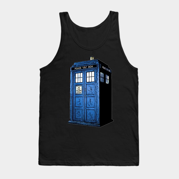 TIme lord Tank Top by Well well well